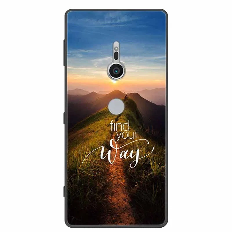 Case For Sony Xperia XZ1 XZ2 XZ3 Cover Silicone Painted Soft Phone Back Cases for Sony XZ2 Compact Premium Protective Funda Capa