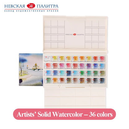 Russia White Nights Solid Watercolor Paints Conem Sonnet Student/Artist Grade Painting Water Color Pigments 12/16/24/36 Colors