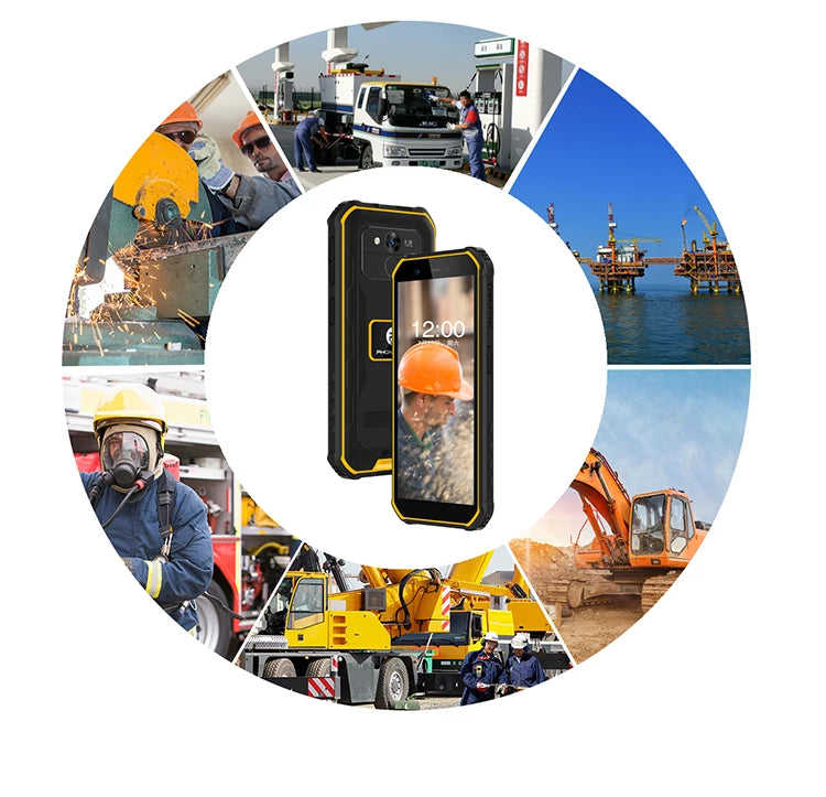 2024 New Design Waterproof IP68 Shockproof 4G NFC CDMA 13MP Rear Camera Android 10.0 Rugged Mobile Phone