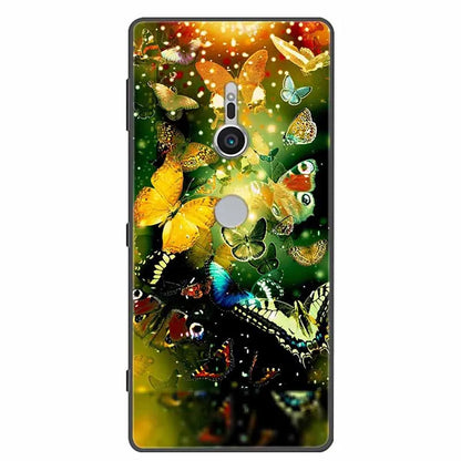 Case For Sony Xperia XZ1 XZ2 XZ3 Cover Silicone Painted Soft Phone Back Cases for Sony XZ2 Compact Premium Protective Funda Capa