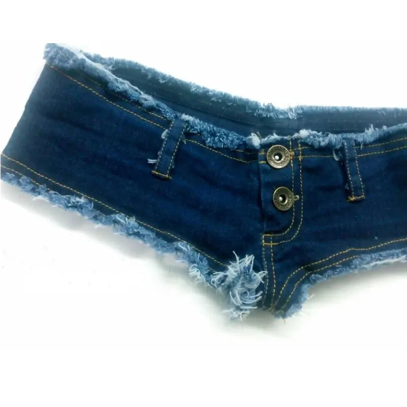 Sexy Low Waist Sexy Jeans Shorts Micro Mini Shorts Crotch Thong Detail Jeans Super Sexy Tight Temptation Erotic Clubwear
