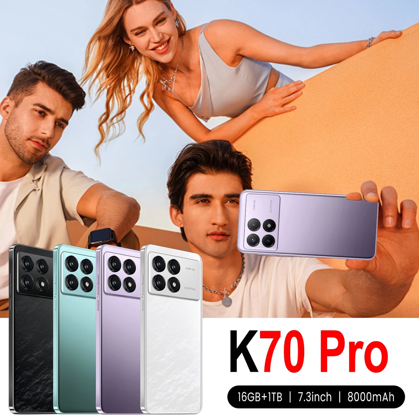 K70 Redmi 5G Jio Phone 3 Mobile 1500 4 Sim 16gb+512GB Mobile Phone Screen Smartphone