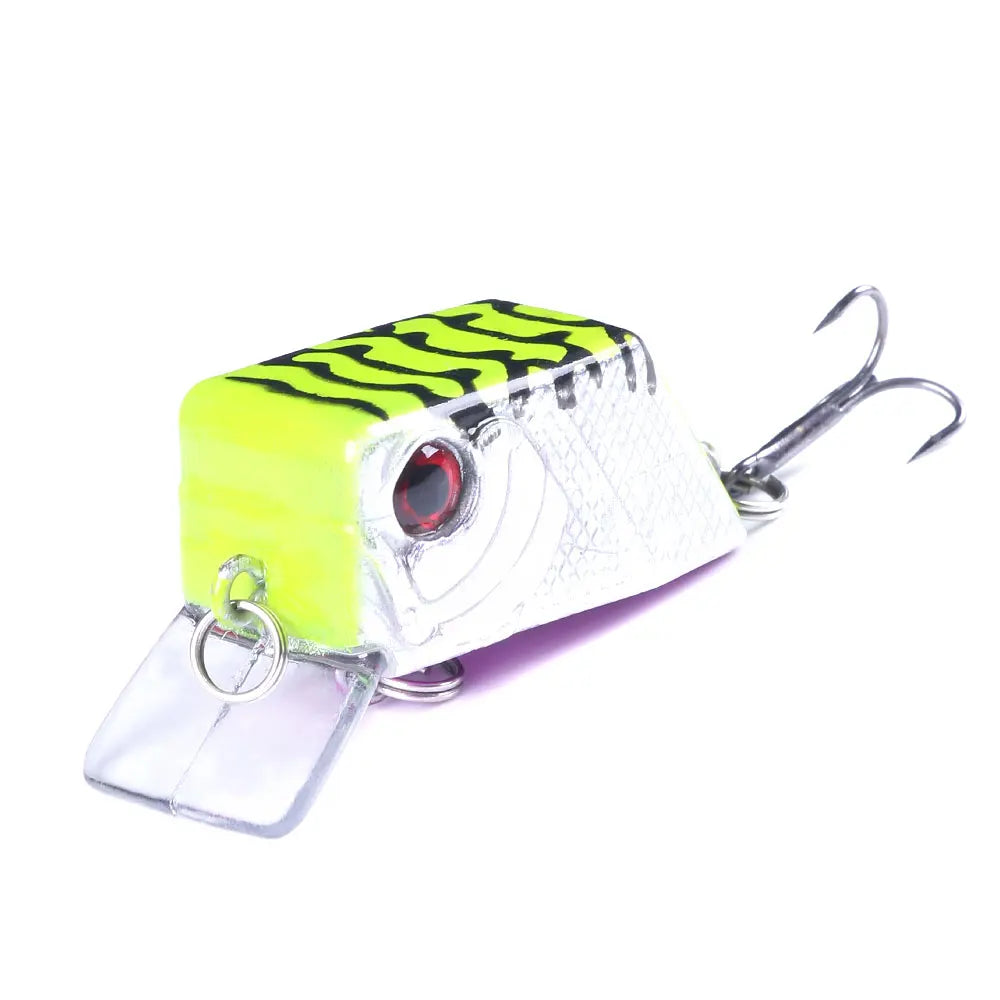 Hengjia 4.5cm 7g Square Crankbait Fishing Wobbler Diving Swimming Bait for Bass Pike Artificial Fishing Tackle