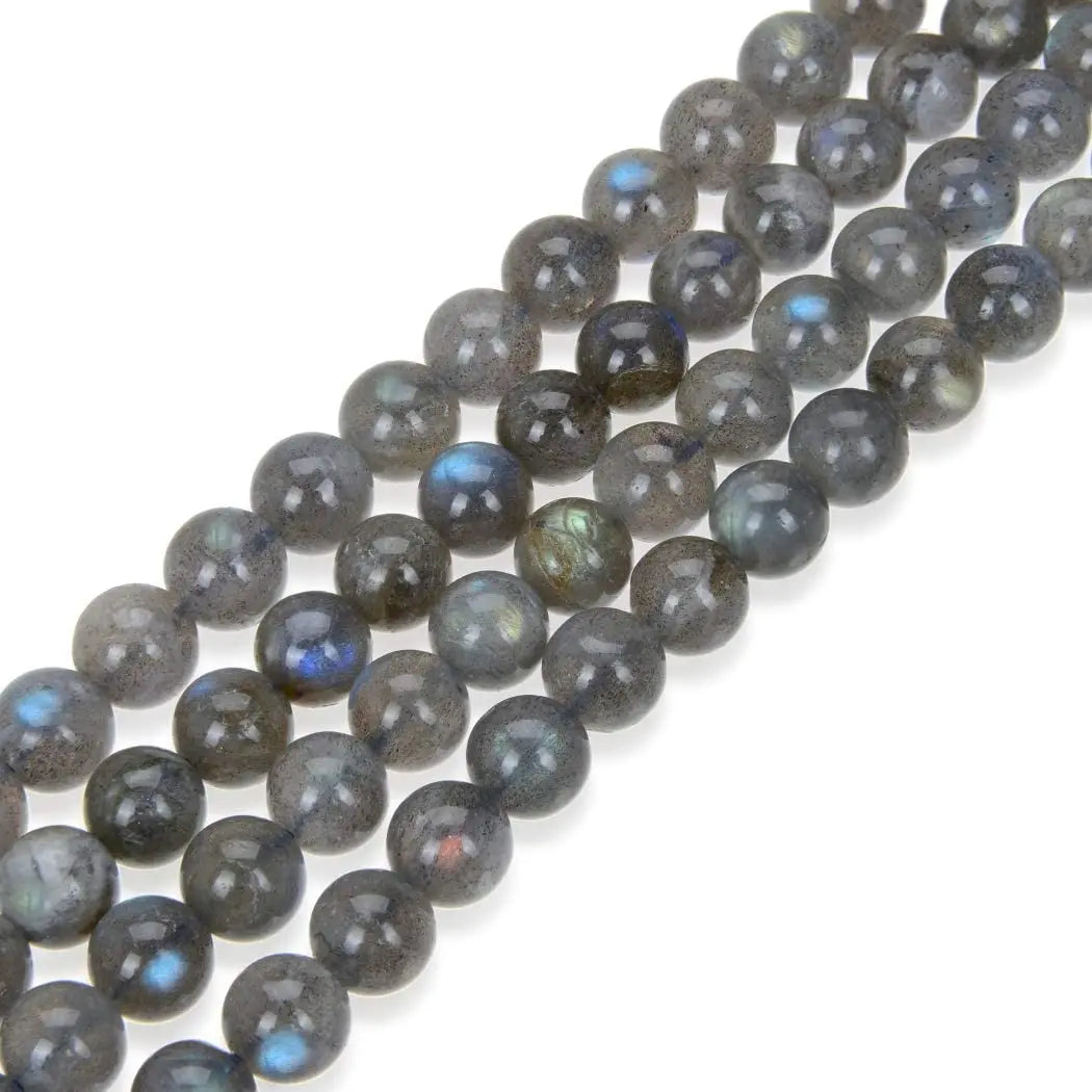 Silver Lion Head Gemstone Beads Stretch Bracelet for Women Men Handmade Crystal Beaded Elastic Healing Power Stone Jewelry