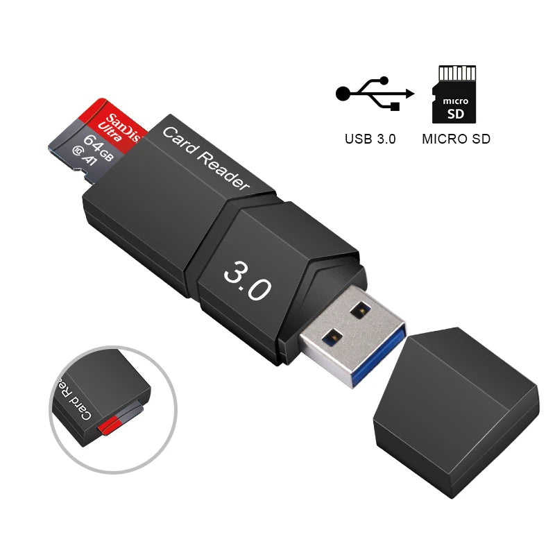 SD Card Reader USB 3.0 Card Reader 3.0 For USB Micro SD Adapter Flash Drive Smart Memory Card Reader SD Cardreader