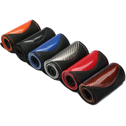 Steering Cover 38cm Soft Anti Slip DIY Hand Sewing Wear-resistant Car Steering-Wheel Braid With Needles Thread