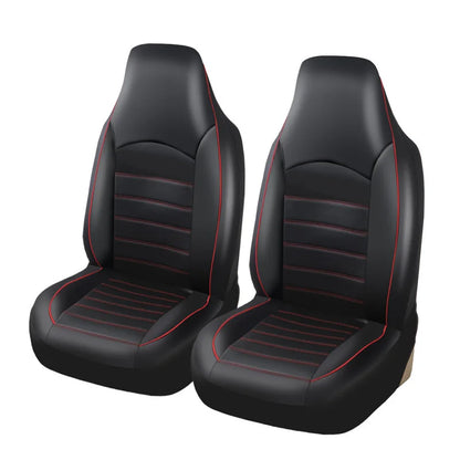 Faux Leather Car Seat Cover Full Set Airbags Compatible and Split Bench Universal Auto Covers Style Car Seat Cover Auto Interior