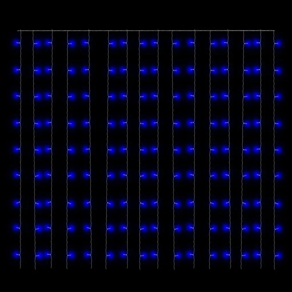 W2B VidaXL LED Curtain Light 1m Warm White Fairy Lights for Partys USB Blue Plastic 9.8x9.8ft Curtain Fairy Light for Christmas