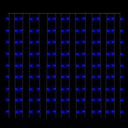 W2B VidaXL LED Curtain Light 1m Warm White Fairy Lights for Partys USB Blue Plastic 9.8x9.8ft Curtain Fairy Light for Christmas
