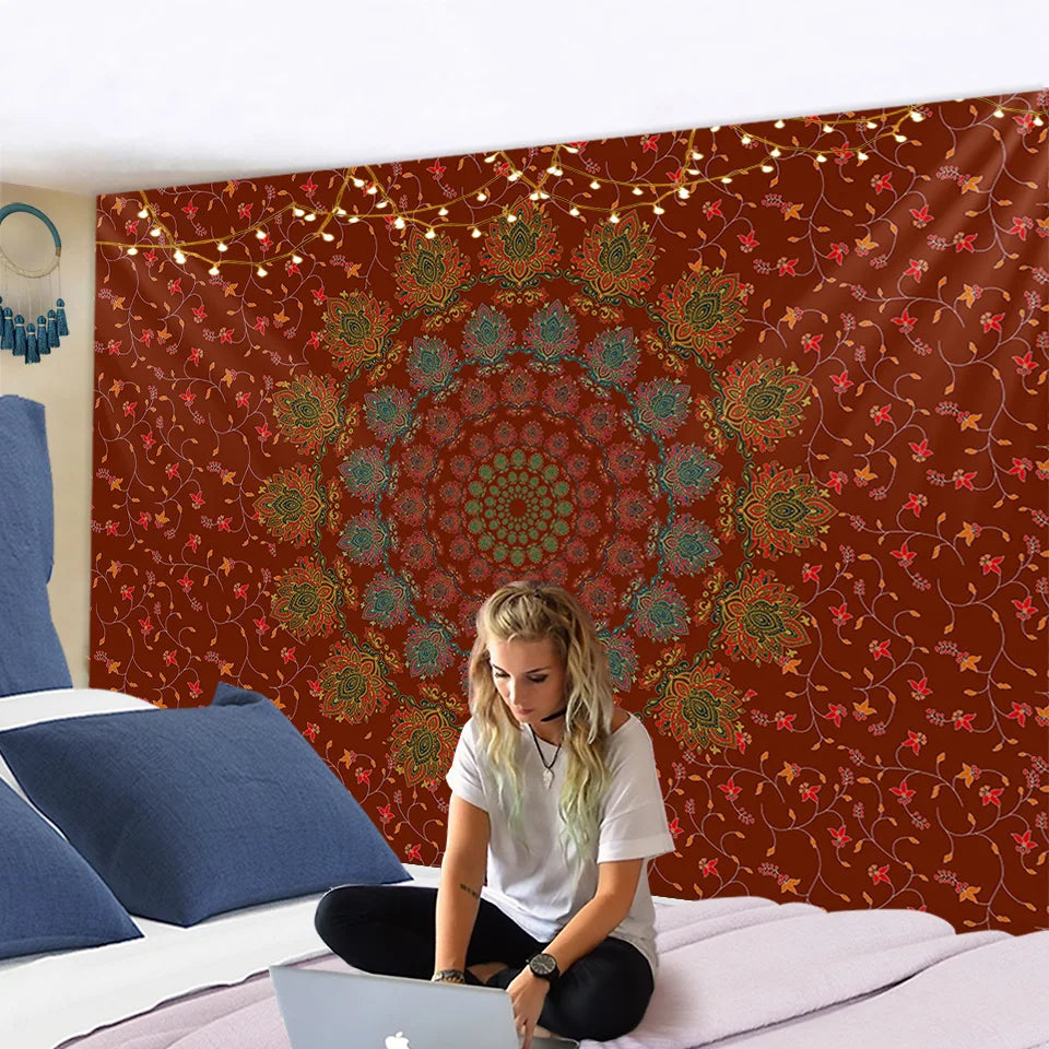 Mandala Tapestry Beach Yoga Mat Bedspread Table Cloth Hot New Decorative Wall Hanging Bohemia Indian Hippie Home 210x148cm