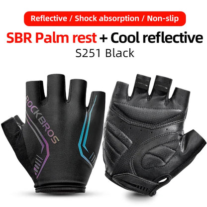 ROCKBROS Cycling  gloves Men Women Half Finger Gloves Breathable  Sports Gloves MTB Bike Bicycle Gloves