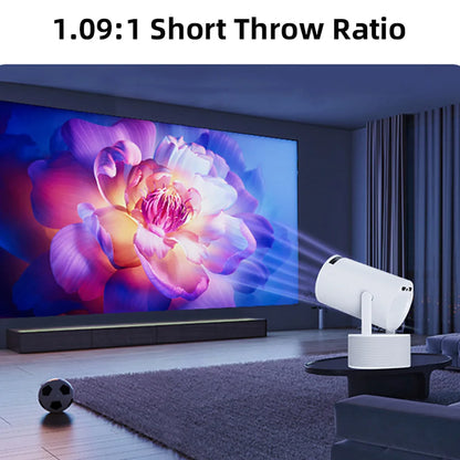 HY300 Pro KTV Android 1280*720P Video Projector, 160 ANSI Lumens 1.09:1 Throe Ratio Home Theater Karaoke BT Speakers Projector