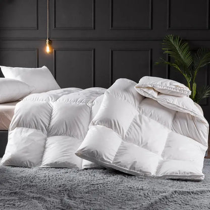 Luxury Bedding Comforter Duvet Insert White Goose Down All Season Warmth Quilted Comforter Blanket Twin Full Queen size
