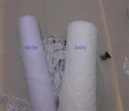 Luxury Appliques Wedding Veil 3D Flowers Pearls Bridal Veils Chapel Length Elegant beaded Bride Veils Wedding Accessories