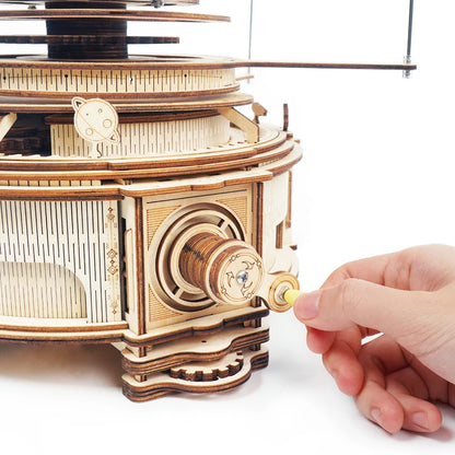 Robotime Rokr DIY Assemble Toys ST001 Mechanical Orrery Model Kit 3D Wooden Puzzles for Dropshipping