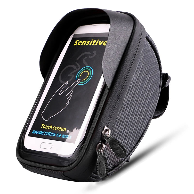 YTGEE Universal Cellphone Holder Storage Earphone Organizer Touch Screen Waterproof Bike Handlebar Cycling Mobile Phone Bag
