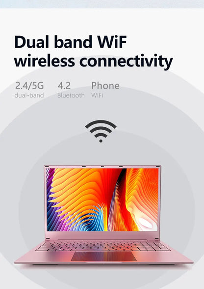 Cheaper 15.6 Inch  Quad Core  N95 8GB 16GB 32GB  RAM  128GB 256GB 512GB 1TB   ROSE GOLD  Business Office Gaming Portable Laptop
