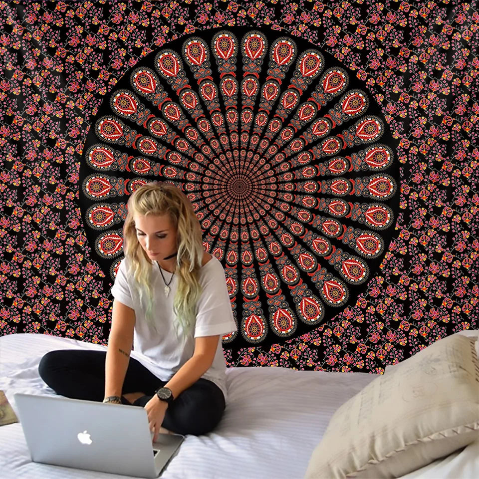 Mandala Tapestry Beach Yoga Mat Bedspread Table Cloth Hot New Decorative Wall Hanging Bohemia Indian Hippie Home 210x148cm