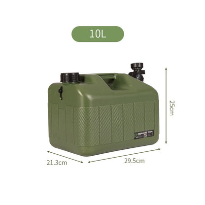 Desert&Fox Water Container with Spigot 10L/18L/25L PE Water Storage Carrier Portable Green Bucket for Camping Hiking Picnic