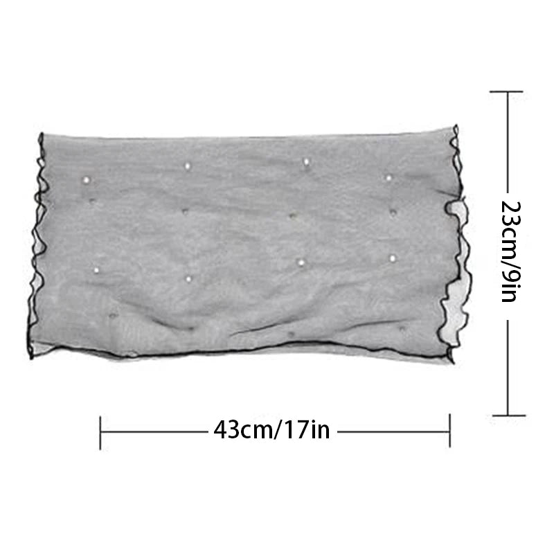 Spring Summer Chiffon Neck Collar Scarf Women Head Thin Sunscreen Variety Small Silk Anti-UV Scarf Mask Multi-Function Scarf