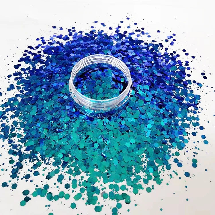 2023 Bulk Chameleon Glitter PET Craft Chunky Glitter 1kg for Christmas Decoration