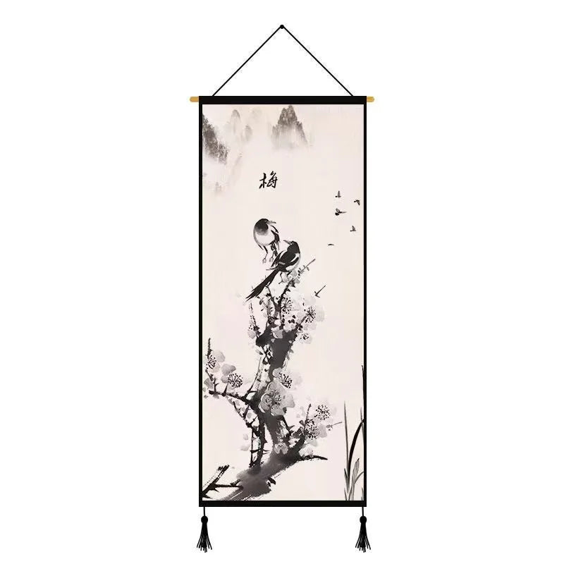 Chinese Landscape Decorative Painting Living Room Tapestry Wall Art Home Decor Canvas Poster Background Scroll Wall Paintings