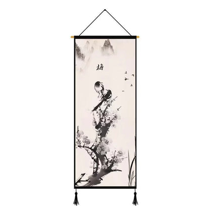 Chinese Landscape Decorative Painting Living Room Tapestry Wall Art Home Decor Canvas Poster Background Scroll Wall Paintings