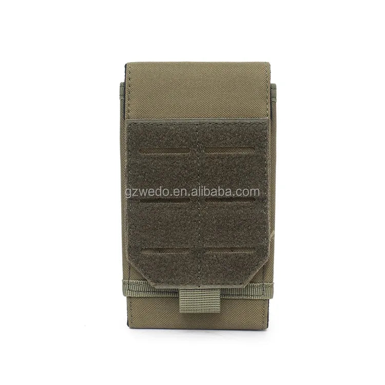 Laser Cut Tactical Molle Cell Phone Pouch, Universal EDC Carry Heavy Duty Loop Mobile Phone Belt Holster Cover Molle Small Pouch