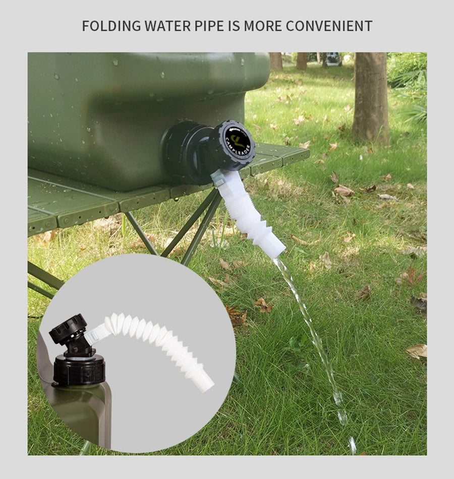 Desert&Fox Water Container with Spigot 10L/18L/25L PE Water Storage Carrier Portable Green Bucket for Camping Hiking Picnic