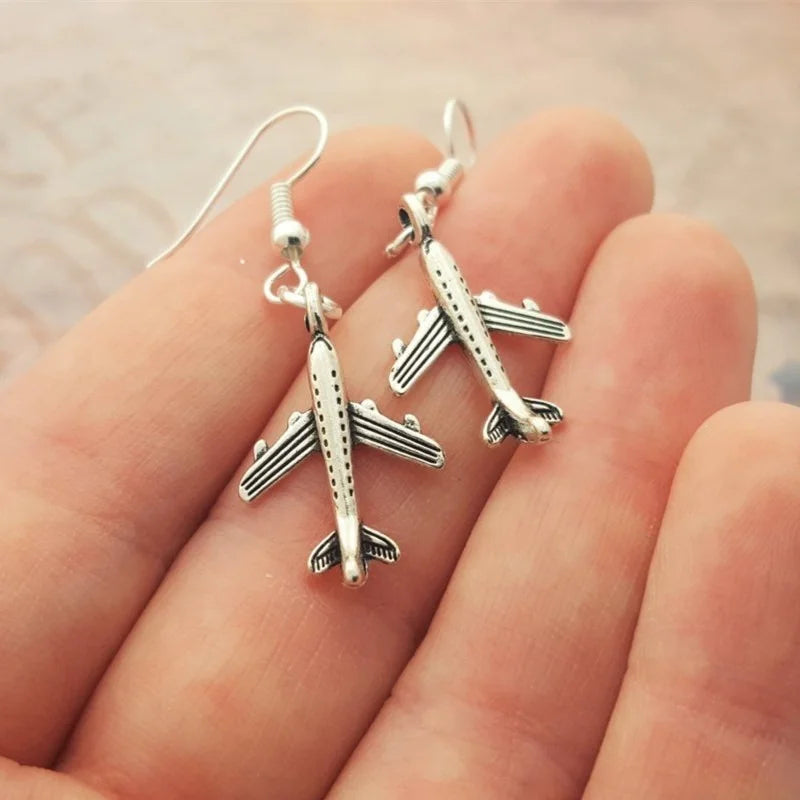 New Fashion Jewelry Airliner Airplane Earrings Travel Tourism Stewardess Earrings Fashion Earrings  Drop Earrings