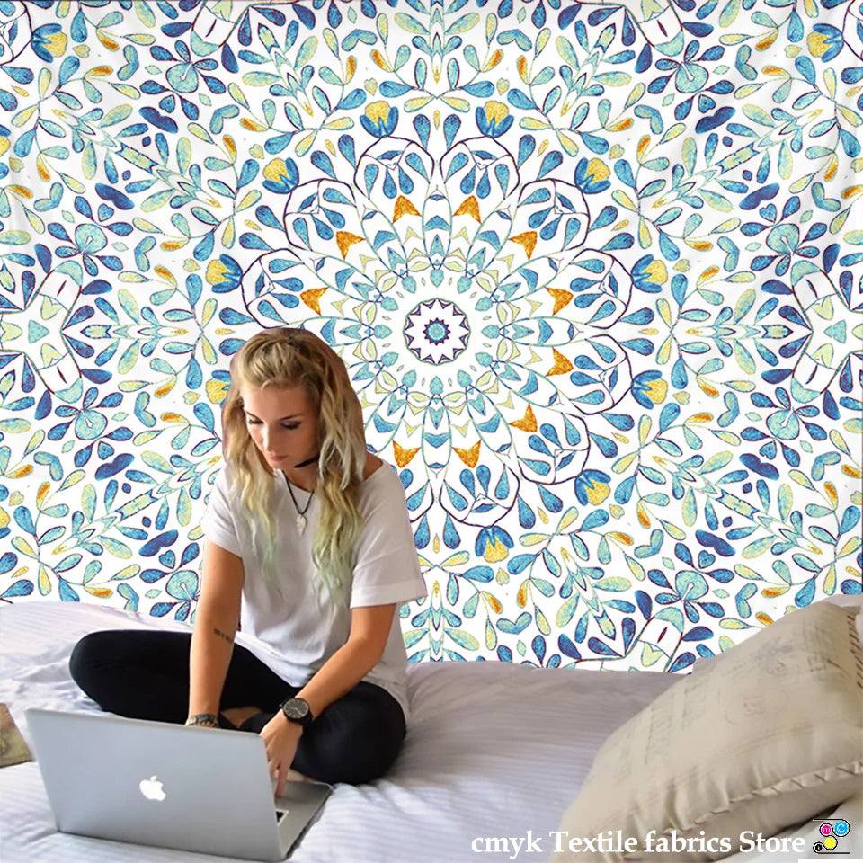 Mandala Tapestry Beach Yoga Mat Bedspread Table Cloth Hot New Decorative Wall Hanging Bohemia Indian Hippie Home 210x148cm