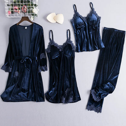 Chinese Style Female Velour Robe Gown Classic Burgundy Sleepwear Nighty Set Lace Patchwork Nightwear Bathrobe Sexy Negligee