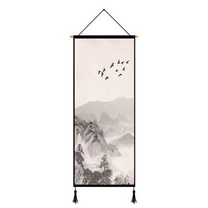Chinese Landscape Decorative Painting Living Room Tapestry Wall Art Home Decor Canvas Poster Background Scroll Wall Paintings