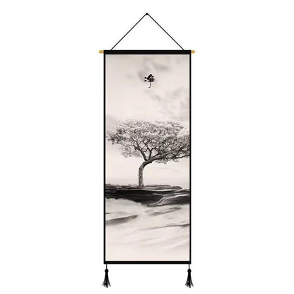 Chinese Landscape Decorative Painting Living Room Tapestry Wall Art Home Decor Canvas Poster Background Scroll Wall Paintings
