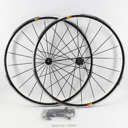 700C Aksium Race Road bike 6061 Aluminum alloy bicycle wheelset alloy clincher rims wheels use for 8/9/10/11S QRM FTS-L New