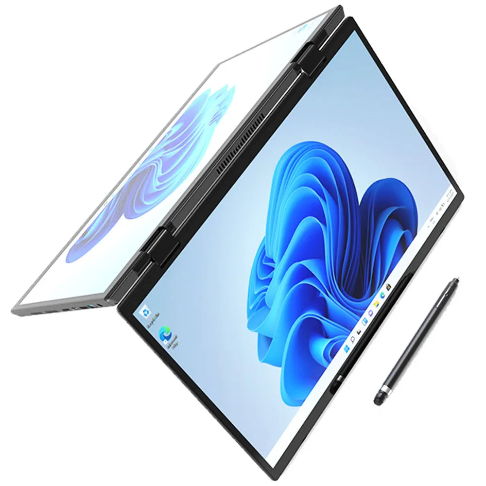 2026 New 14 Inch +14 Inch  Dual Touch Screen Intel 14th N150  Aluminum Yoga Laptops for Business Office Education Laptop