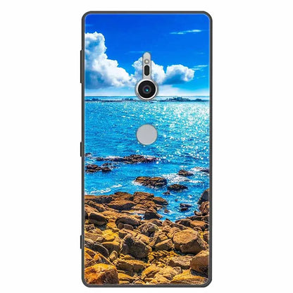 Case For Sony Xperia XZ1 XZ2 XZ3 Cover Silicone Painted Soft Phone Back Cases for Sony XZ2 Compact Premium Protective Funda Capa