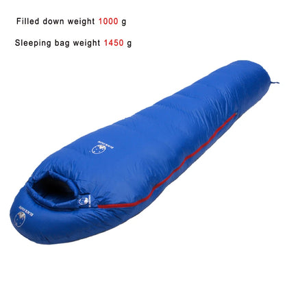 Black Snow Warm White Goose Down Filled Adults Mummy Style Sleeping Bags Fit for Winter Thermal 4 Kinds Thickness Camping Travel