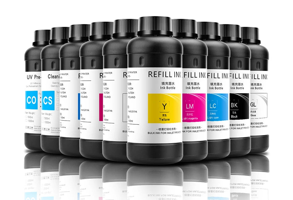 250ml UV Curing Ink For Epson XP600 TX800 XP-600 TX-800 L800 L805 L1800 R290 R300 1390 1400 1410 1430 DX5 DX7 DX10 UV Printer