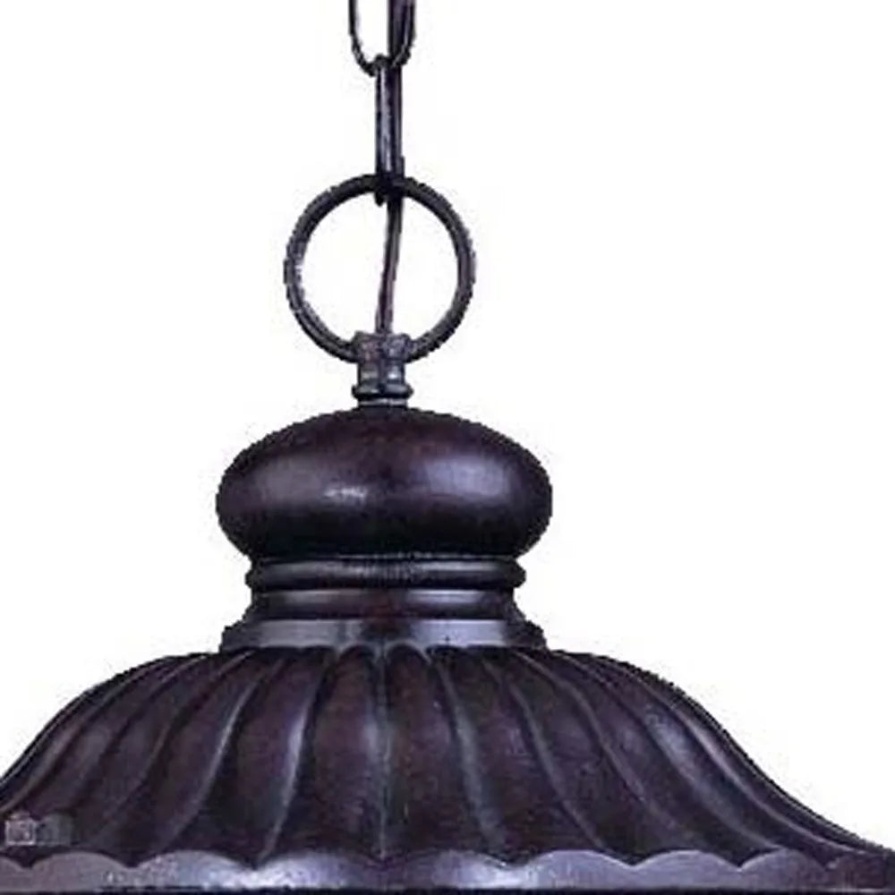 Naples 3-Light Marbleized Mahogany Hanging Ceiling Light by HMS