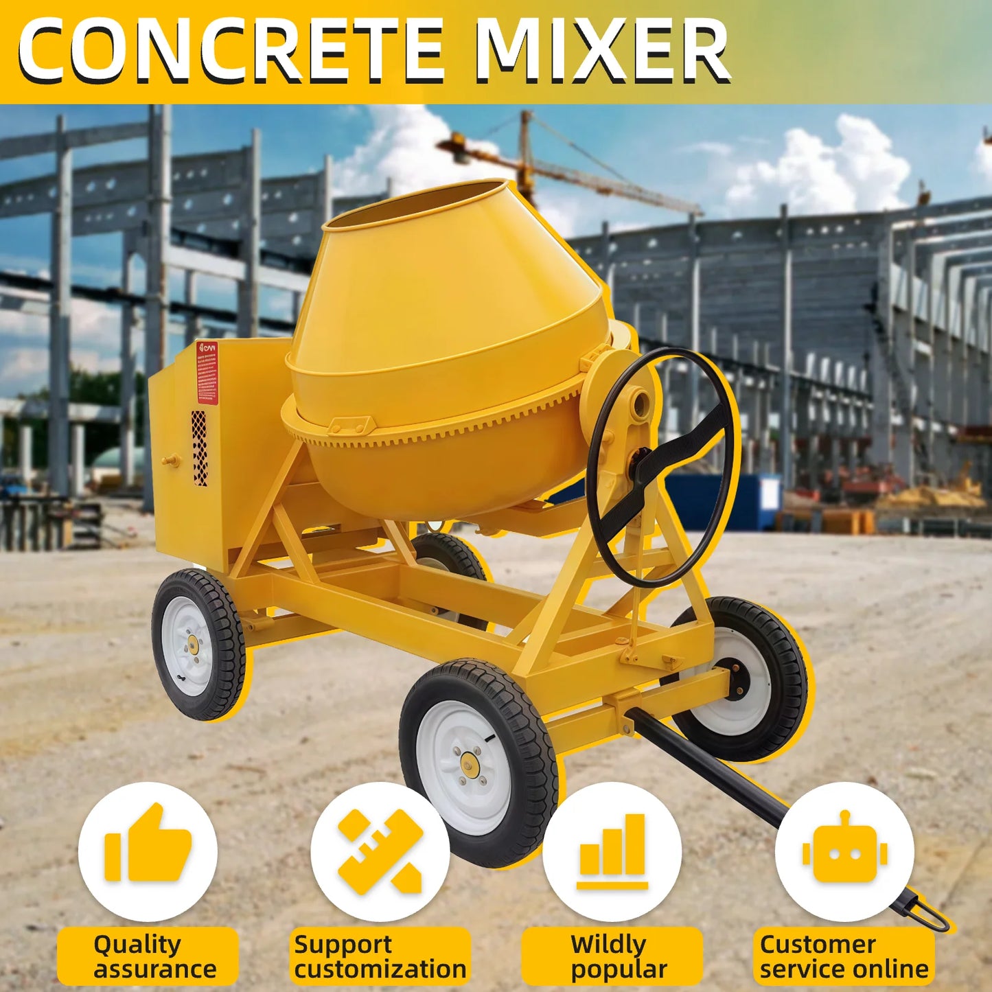160L 200L 240L Construction Cement Mixer Electric Manual Concrete Mixer Machine With Pump