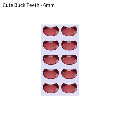 10pcs Cute Cartoon Mouth Stickers DIY Toys Doll Mouth Accessories Glass Crystal Anime Figurine Doll Face Organ Paster Decals