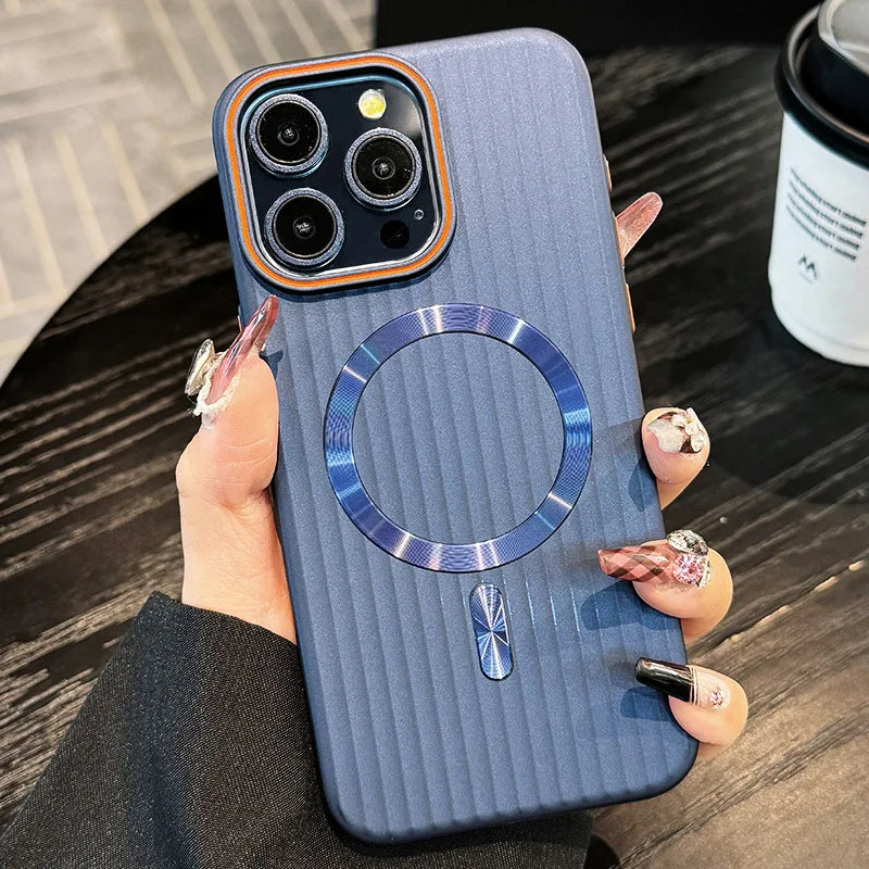 Japanese and Korean Anti-Slip Corrugated for 15promax Phone Case New Iphone14 Protective Case 13pro Max