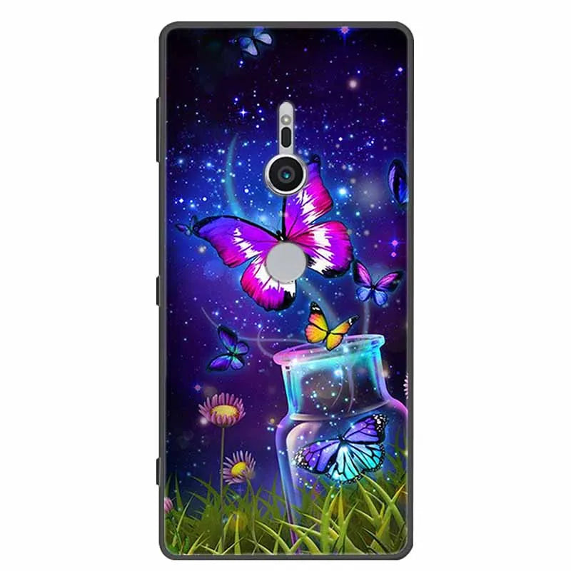 Case For Sony Xperia XZ1 XZ2 XZ3 Cover Silicone Painted Soft Phone Back Cases for Sony XZ2 Compact Premium Protective Funda Capa