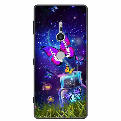 Case For Sony Xperia XZ1 XZ2 XZ3 Cover Silicone Painted Soft Phone Back Cases for Sony XZ2 Compact Premium Protective Funda Capa