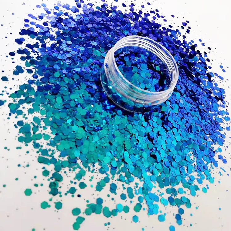 2023 Bulk Chameleon Glitter PET Craft Chunky Glitter 1kg for Christmas Decoration