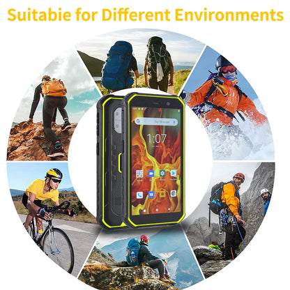 2024 New Design Waterproof IP68 Shockproof 4G NFC CDMA 13MP Rear Camera Android 10.0 Rugged Mobile Phone