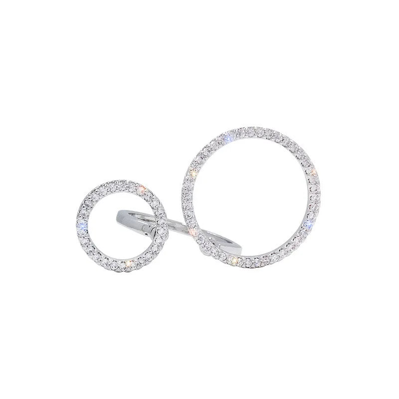 Simple Delicate Small And Big Round Circle Rings For Women New Fashion Jewelry Resizable Bijoux
