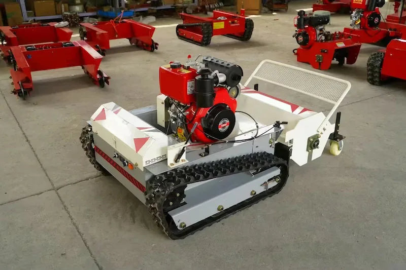 2024 Newest Diesel 16HP Lawn Mower 80cm Width Remote Control 100cm Wide Grass Weeding Machine High Productivity Core Component