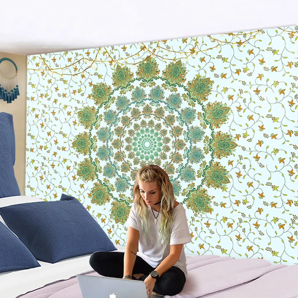Mandala Tapestry Beach Yoga Mat Bedspread Table Cloth Hot New Decorative Wall Hanging Bohemia Indian Hippie Home 210x148cm